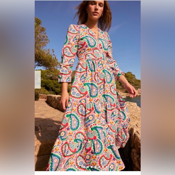 Boden Dresses & Skirts - NWT *Purchased in Europe* 100% cotton. Bohemian / paisley printed maxi dress.❤️🧡